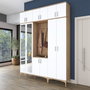 Hanah Home Soporte de Entrada EA157 - 4501 Nogal y Blanco